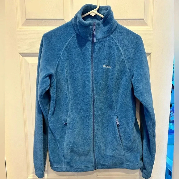 Columbia‎ Women's Blue Benton Springs Zip-Front Fleece Jacket​​​ size Medium - Picture 1 of 5